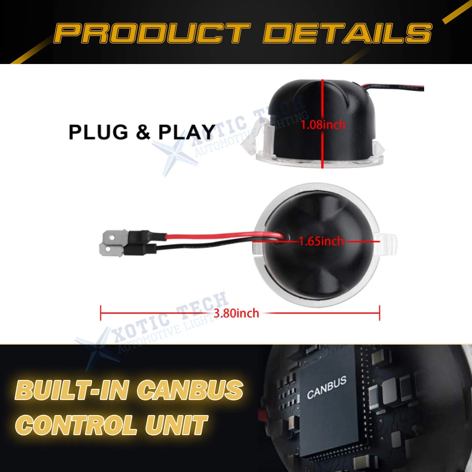 High Power White LED Side Mirror Puddle Lights for Ford F-150 & Edge (2007-2020)
