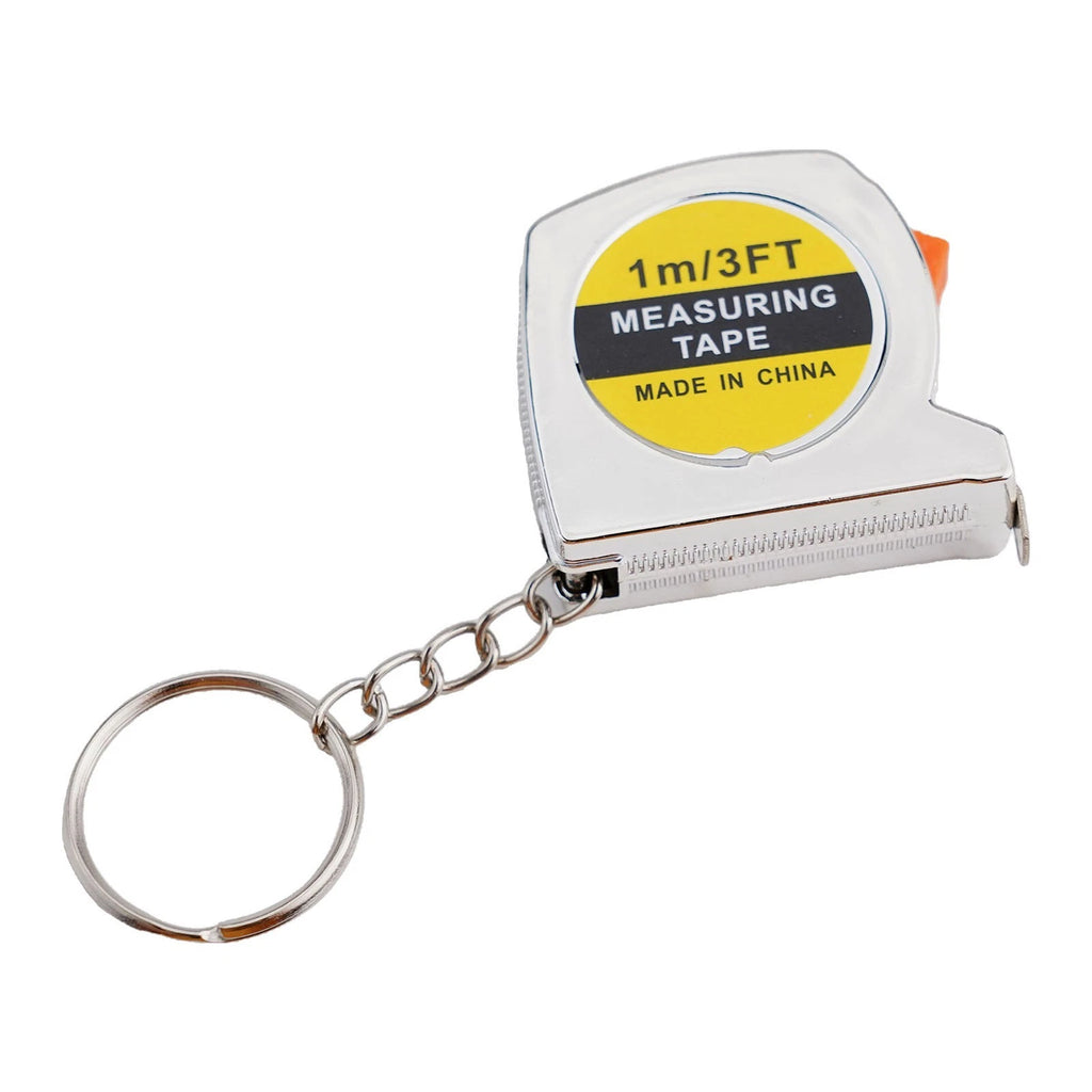 Compact Keychain Tape Measure with Dual-Sided Metric & Inch Measurements