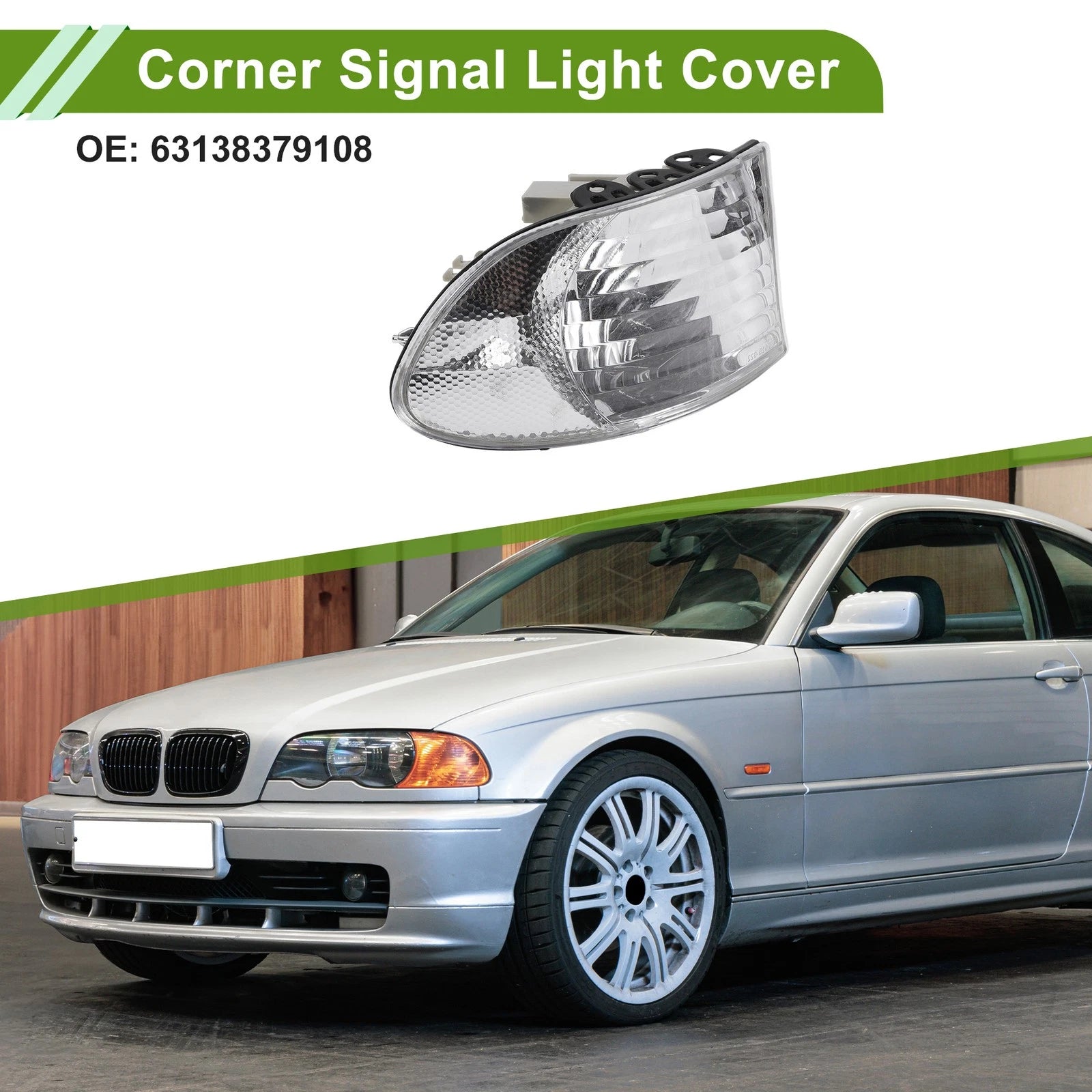 1Pc Right Corner Signal Light Cover for BMW 7 Series (1999–2001) No. 63138379108