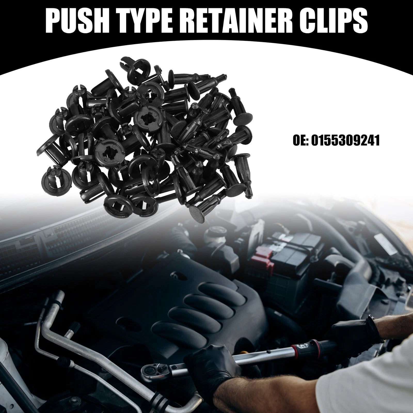 30 Pcs Push Type Retainer Clips No. 0155309241 for Nissan 350Z (2003–2009)