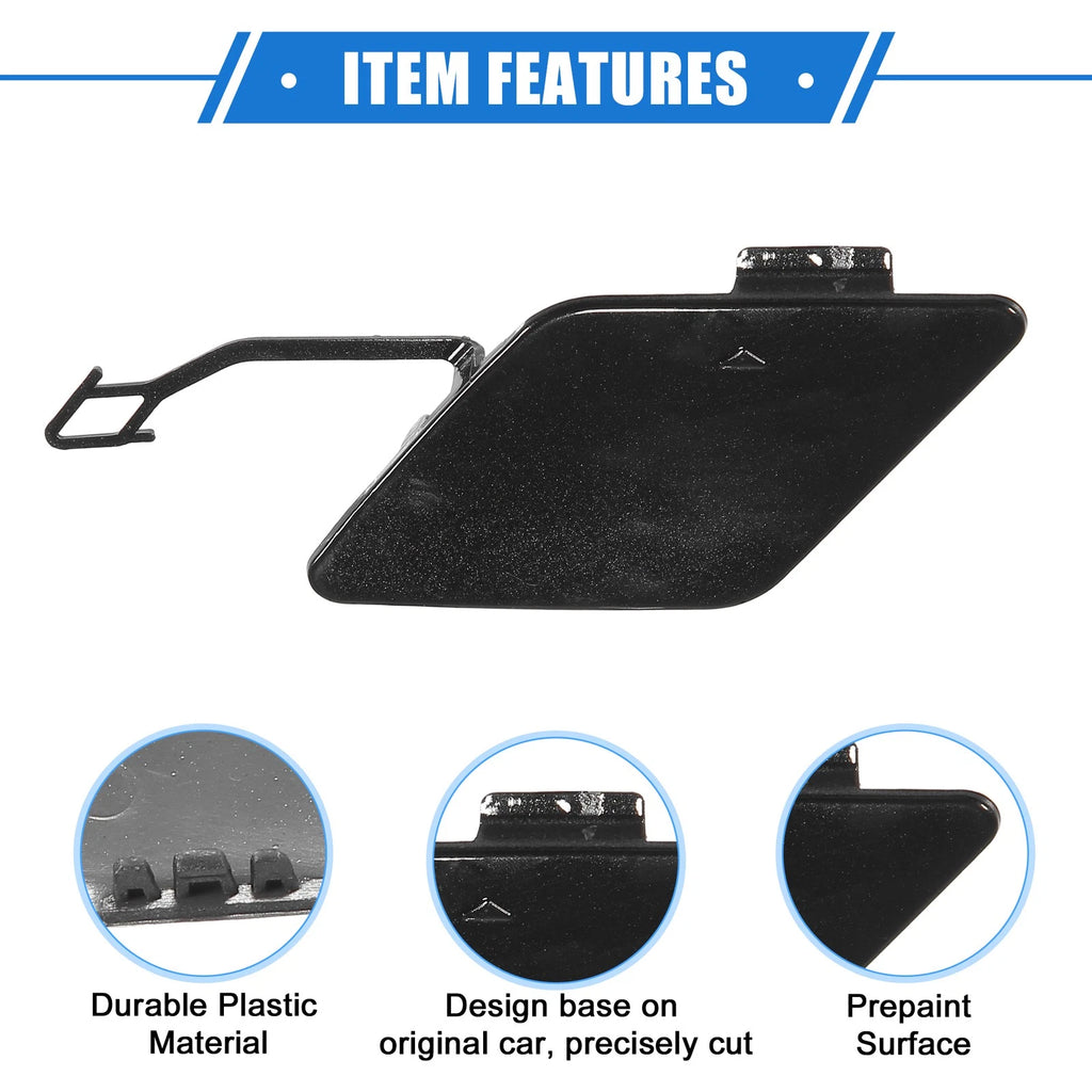 Tow Hook Eye Hole Cover Cap for BMW 3 F30 (2012–2015) Black