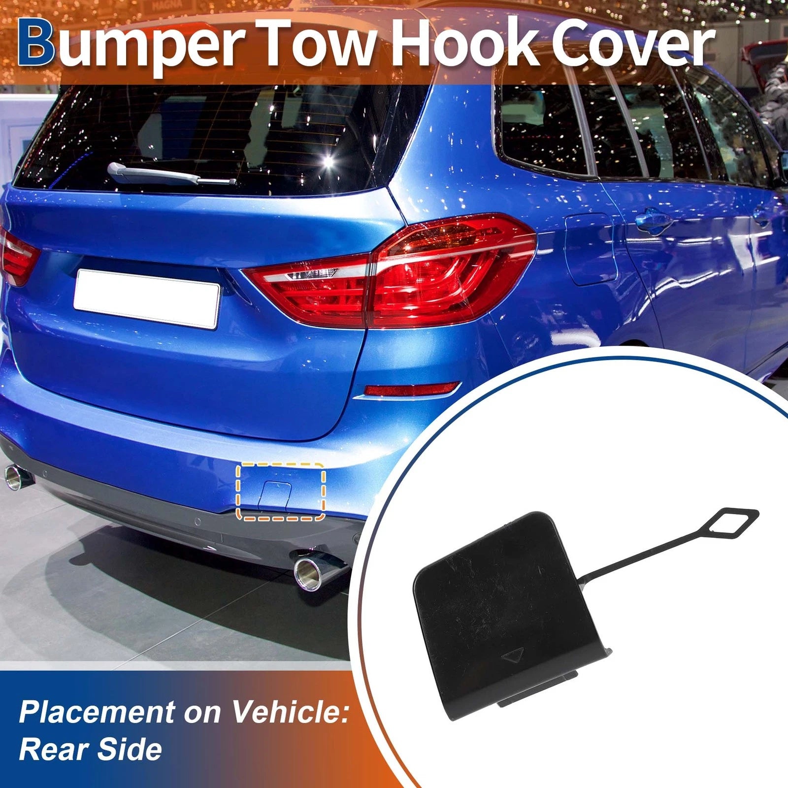 Rear Car Bumper Tow Hook Cover for BMW 2 Series F45 (2014–2021) No. 51317393792