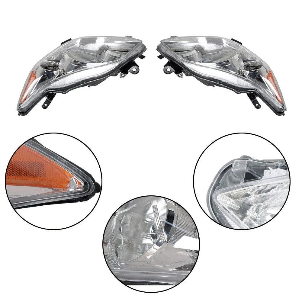 Set of 2 Projector Headlights Chrome for Toyota Corolla (2011–2013)