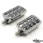 2X Chrome CNC Dominator Cut Shifter Pegs for Harley Tri Glide XG500 750 (2014–2023)