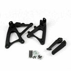 Set of 2 Front Rider Footrest Pegs Brackets for Yamaha YZF R1 (2009–2011) Black T9