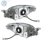 Set of 2 Halogen Headlights for Toyota Yaris (2007-2012) Black