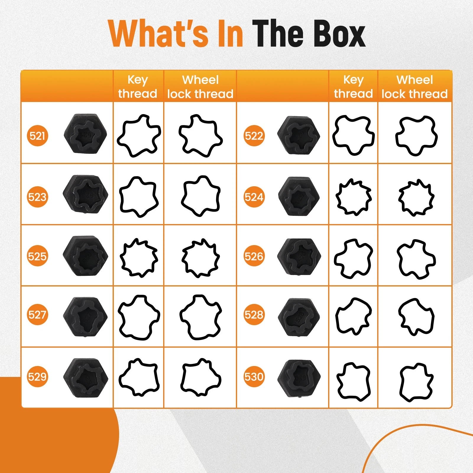 22pc Anti-Theft Wheel Nut Key Socket for VW Golf Jetta Beetle Passat Tiguan (2000-2023)