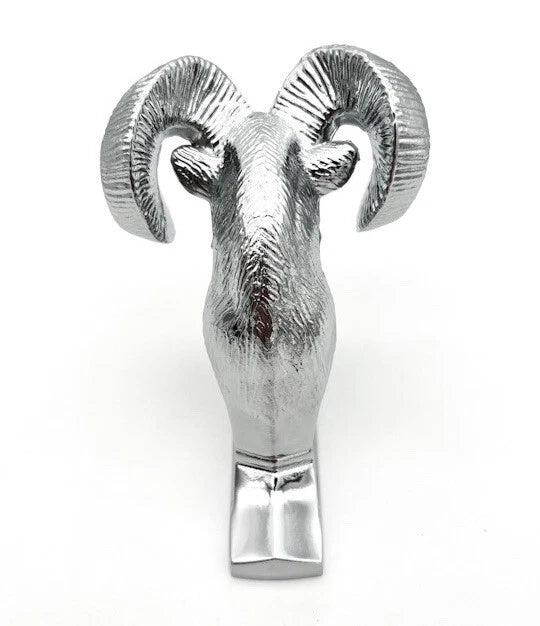 Chrome Metal Ram Head Hood Ornament for Dodge Ram (2002–2018)
