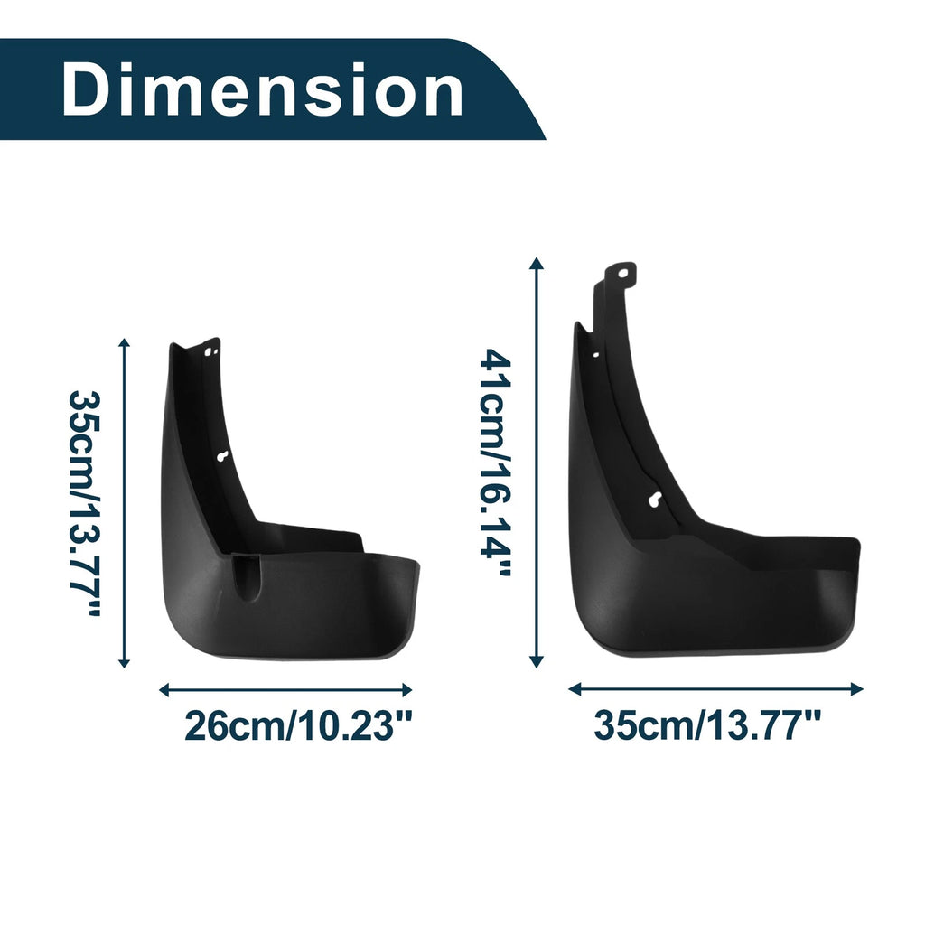Set of 4 Mud Flaps Splash Guards for Volkswagen Teramont/Teramont X (2019–2022)