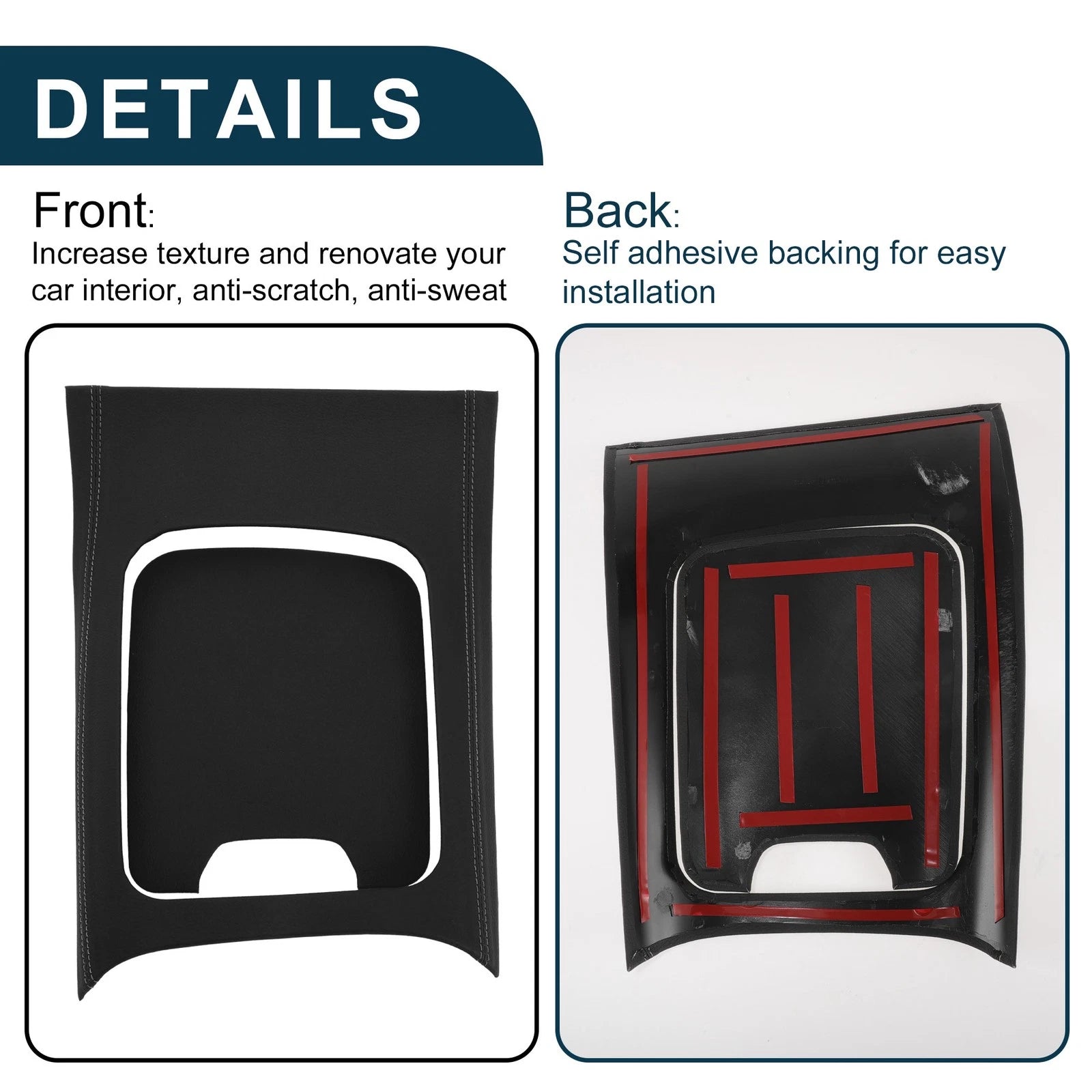 Set of 1 Center Console Panel Sticker for Mercedes-Benz GLC Class X254 (2023–2024) Black