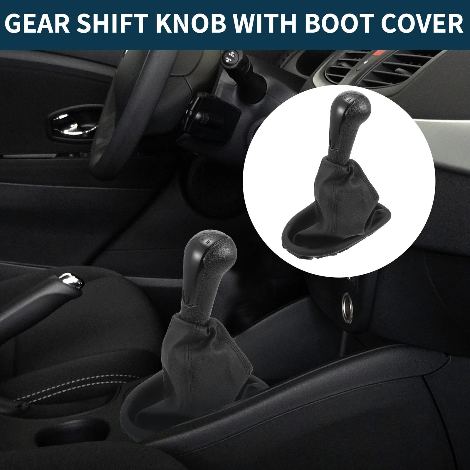 5 Speed Manual Gear Shift Knob with Cover for Chevrolet Spark (2011–2016)