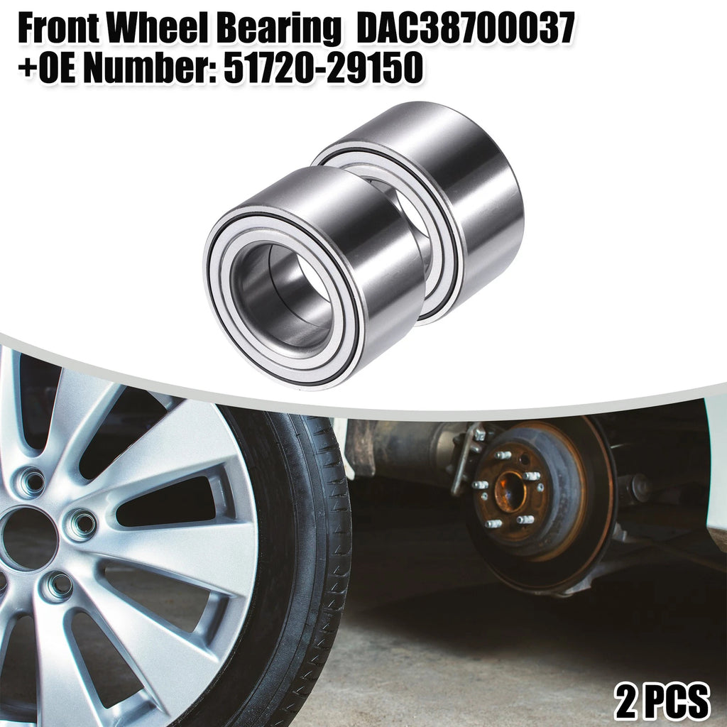 2 Pcs Wheel Bearing DAC38700037 for Hyundai Accent (2000–2018)