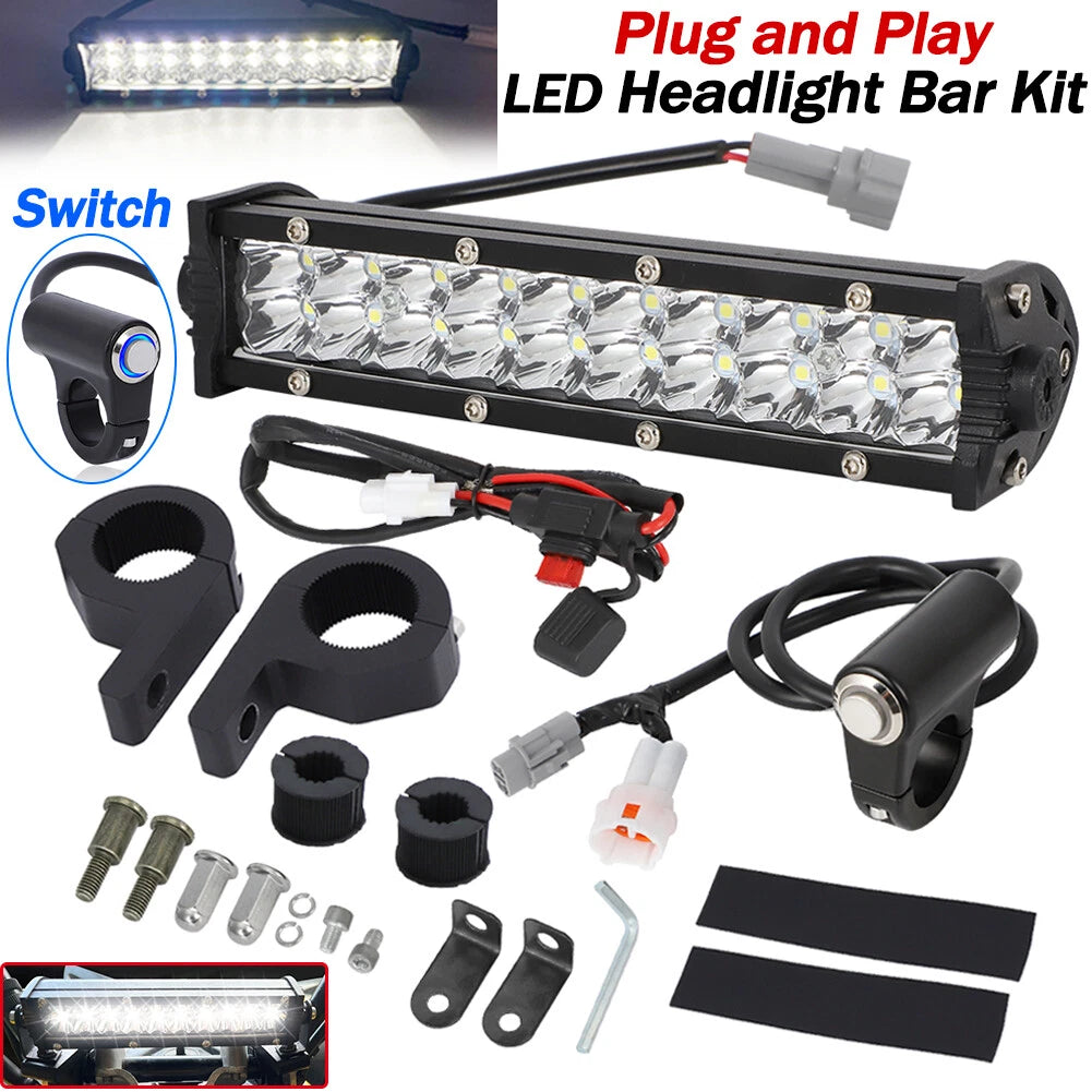 60W LED Headlight Light Bar Kit for Kawasaki KLX110 KLX110L (2002–2023)