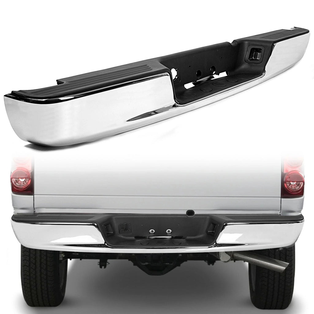 Chrome Rear Step Bumper for Dodge Ram 1500/2500/3500 (2002–2008)