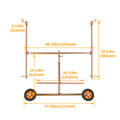 Rotating Paint Stand for Universal Use with Adjustable Hooks and Casters