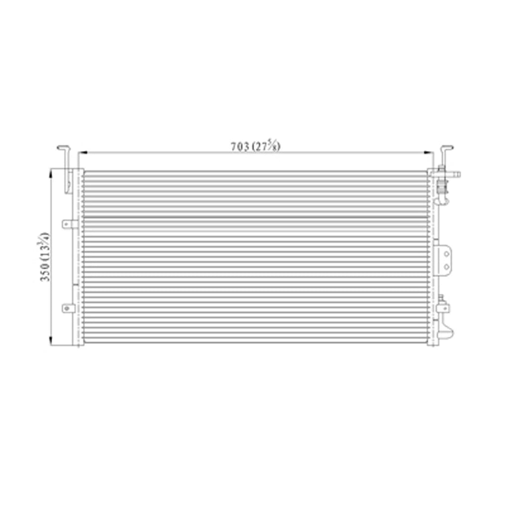 Replacement A/C Condenser Repair Part For 2003-2004 Hyundai Sonata