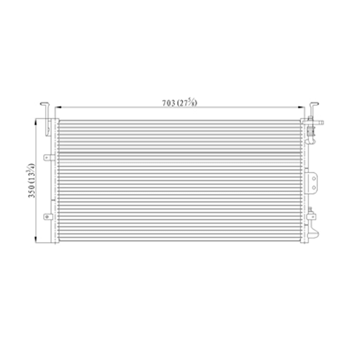 Replacement A/C Condenser Repair Part For 2003-2004 Hyundai Sonata