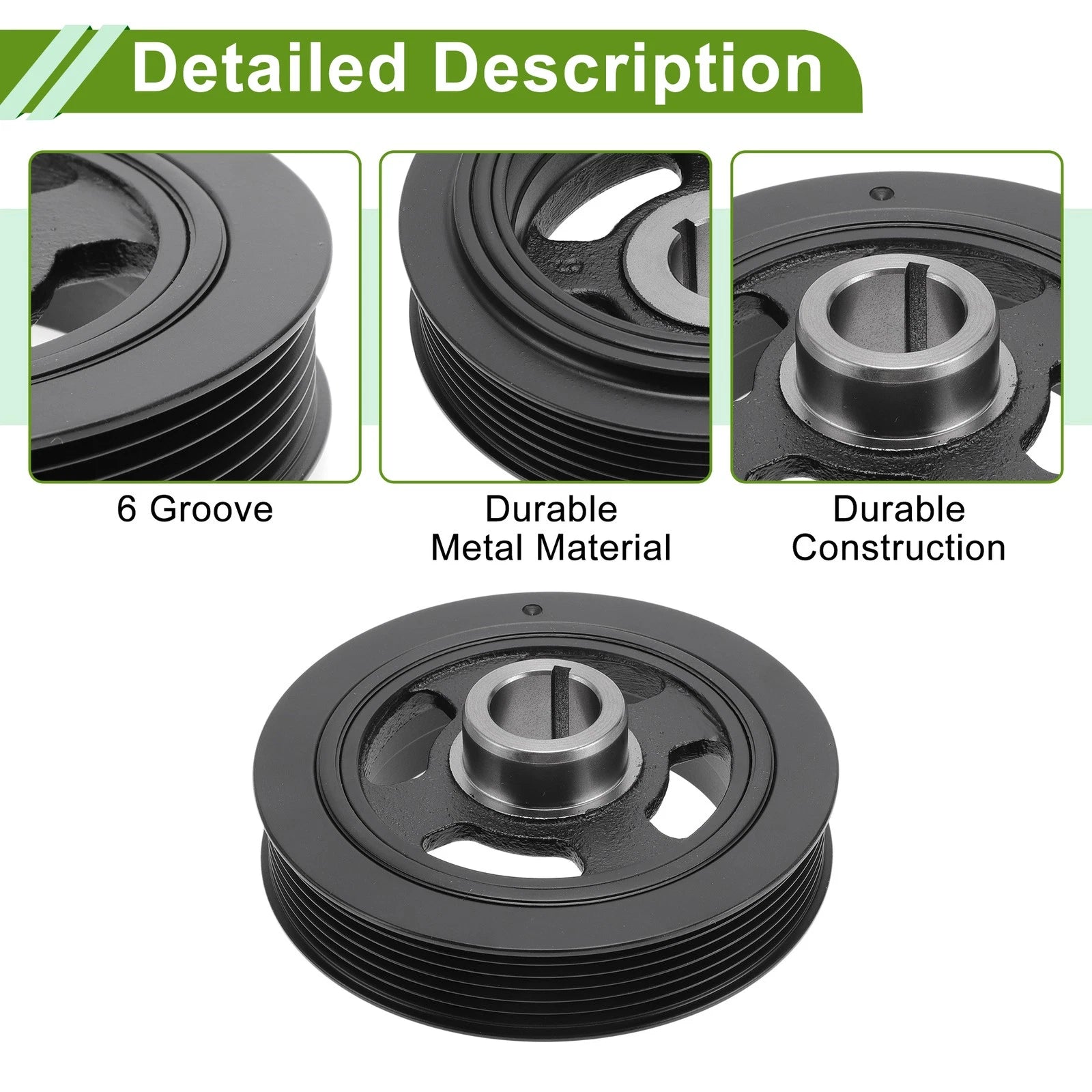 Engine Harmonic Balancer Crankshaft Pulley for Toyota Matrix (2003–2008) No. 134700D010