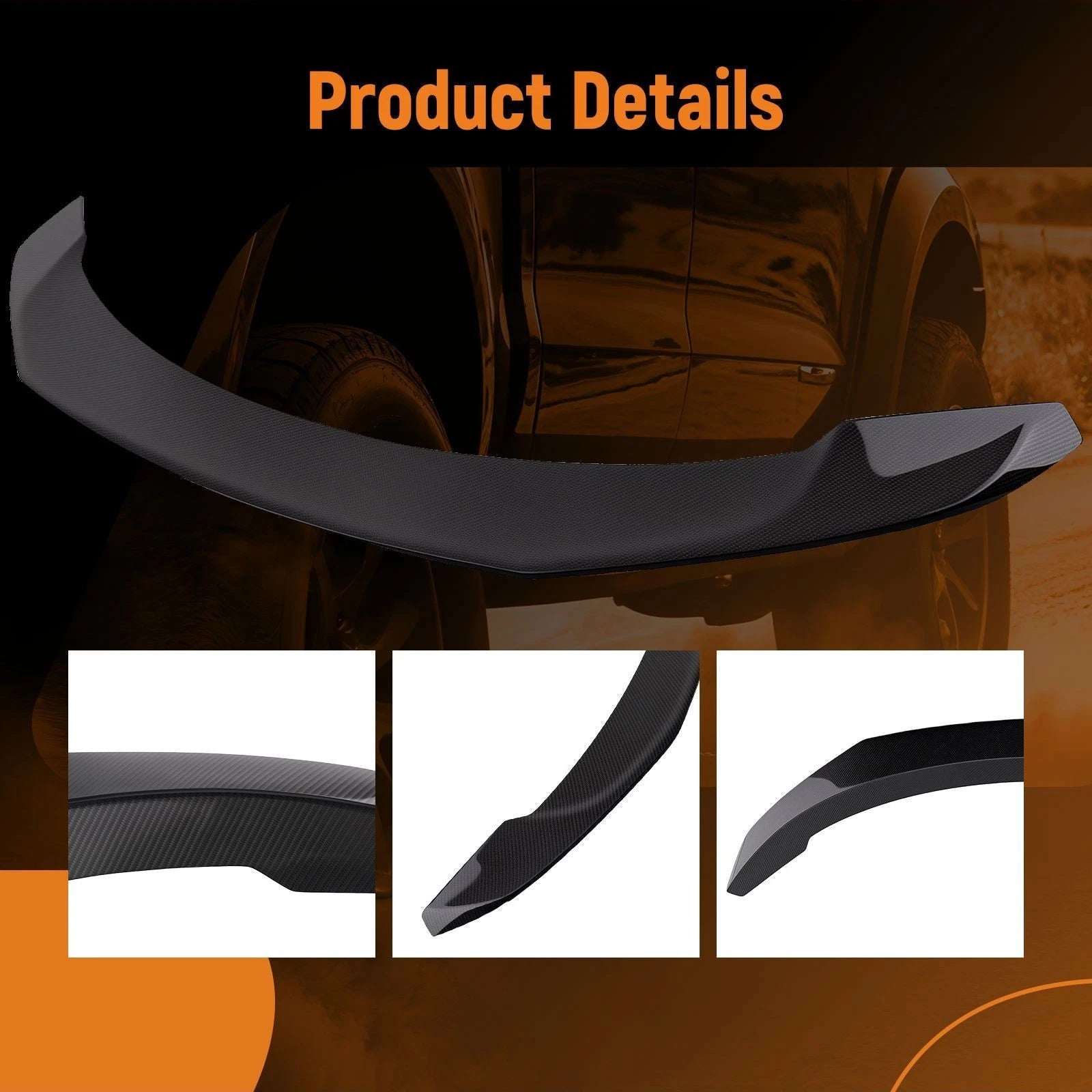 Carbon Fiber Sport Rear Trunk Spoiler for Tesla Model 3 (2017–2023)