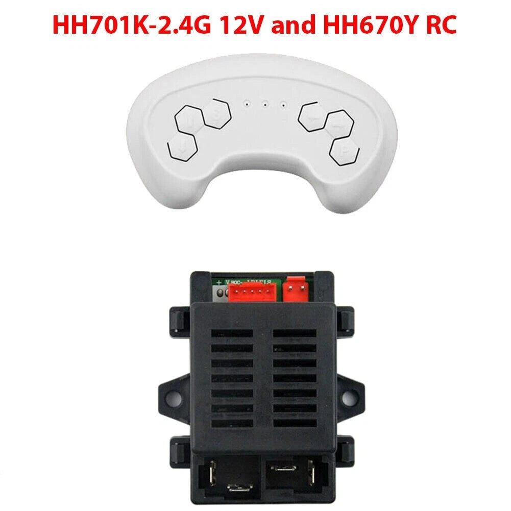 Replacement Receiver and Remote for Children's Electric Cars HH701K 24G 12V/6V