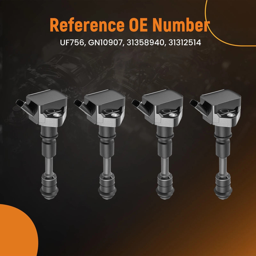 Set of 4 Ignition Coils for Volvo S60/V60/XC60/XC90 (2015–2020)