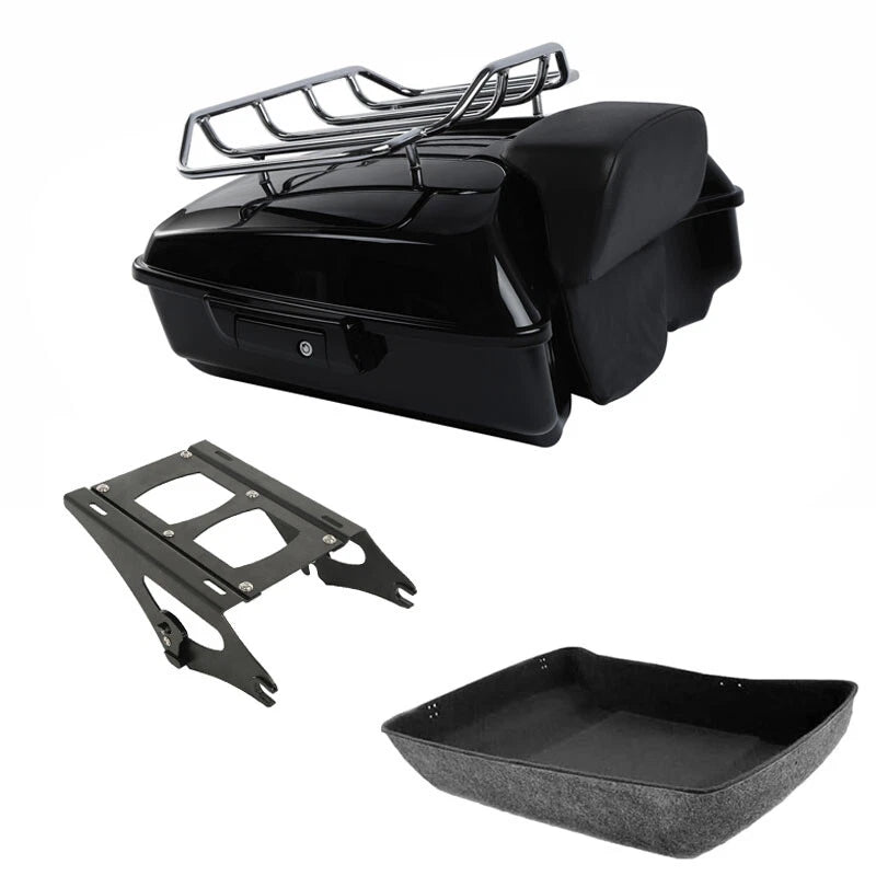 Chopped Trunk Backrest Mount Rack for Harley Street Electra Glide (2014–2026)