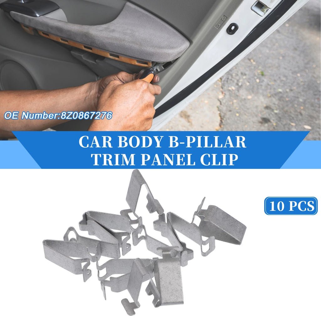 10 Pcs B-Pillar Trim Panel Clip for Volkswagen Jetta (2011–2023) Metal