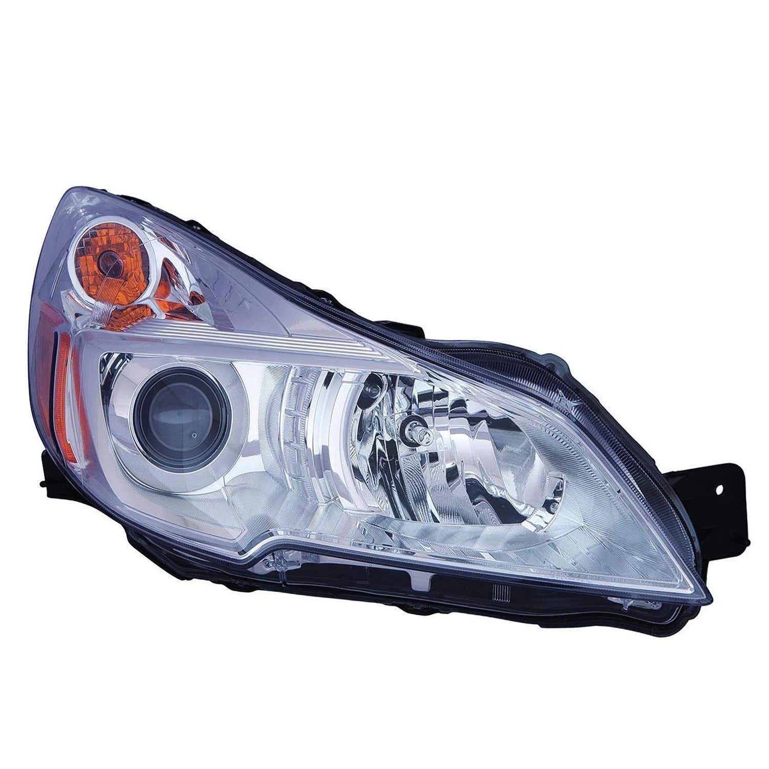 Replacement Passenger Side Halogen Headlight Assembly w Chrome Bezel for