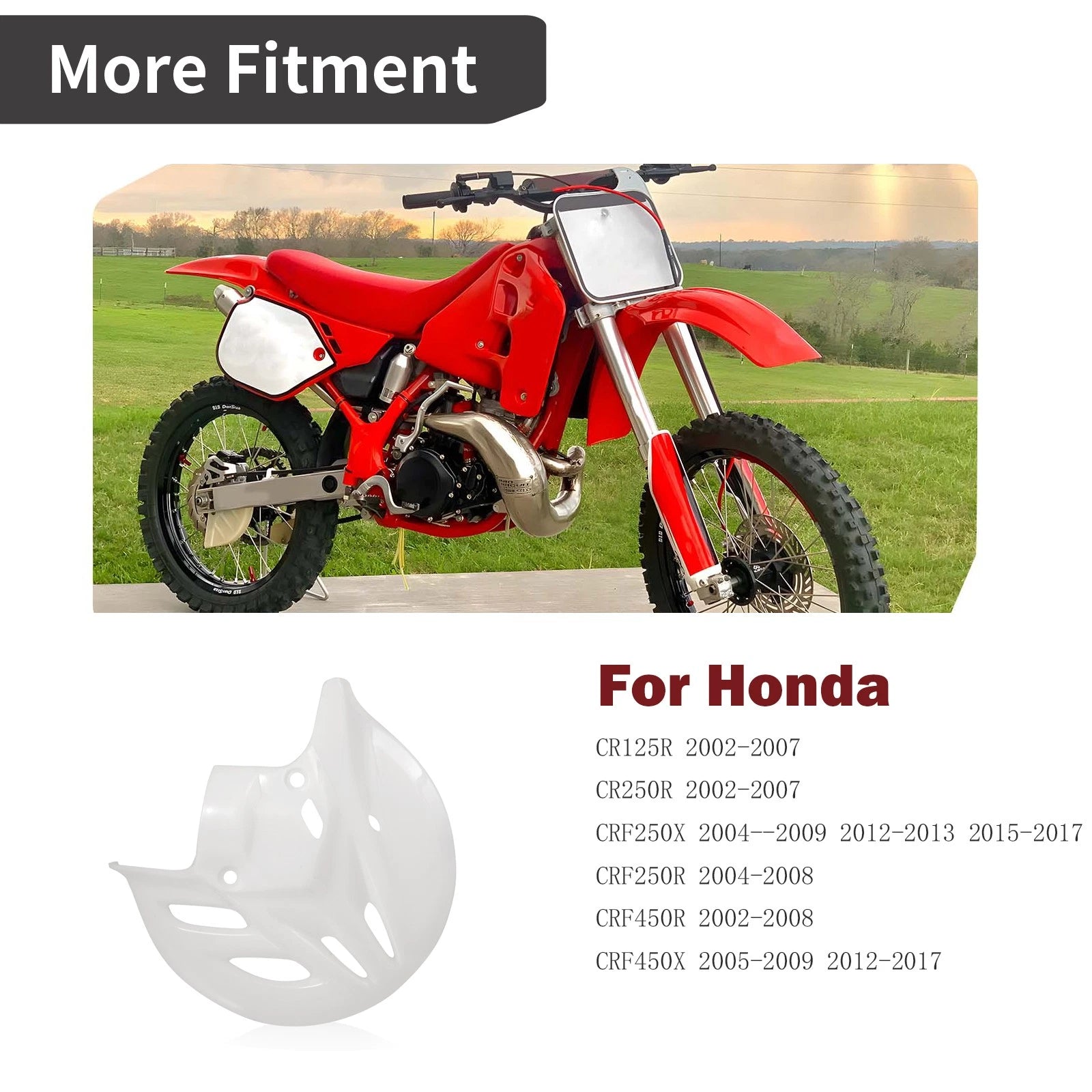 Front Disc Guard Cover for Honda CRF250X (2004–2009, 2012–2013, 2015–2017) 51614-KZ4-J41ZA