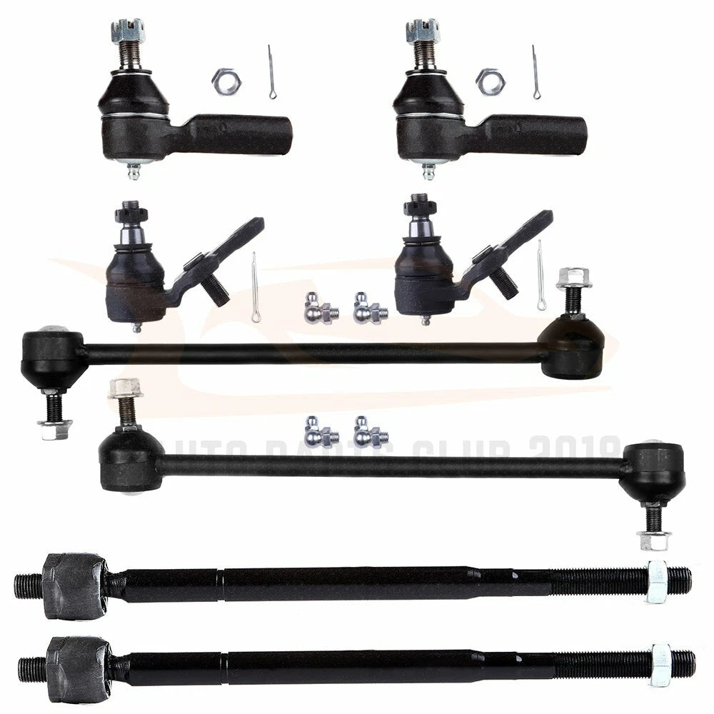 Set of 8 Front Sway Bars Tie Rods Ball Joints for Toyota Sienna (1998–2003)