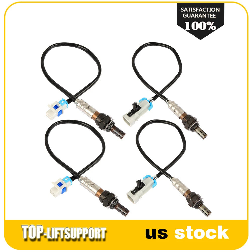 Set of 4 O2 Oxygen Sensors for Chevy GMC V8 (2008–2014)