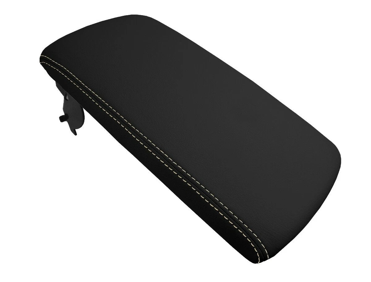 Leather Console Lid Armrest Cover for Lexus ES350 (2013–2018) Beige Stitch