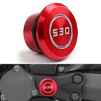 CNC Frame Hole Plug Protector Red for Yamaha T-Max 530 (2005–2016)