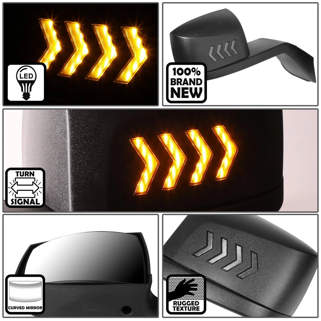 Sequential LED Signal Hood Mirror for Volvo VNL 300 400 860 (2018–2021)