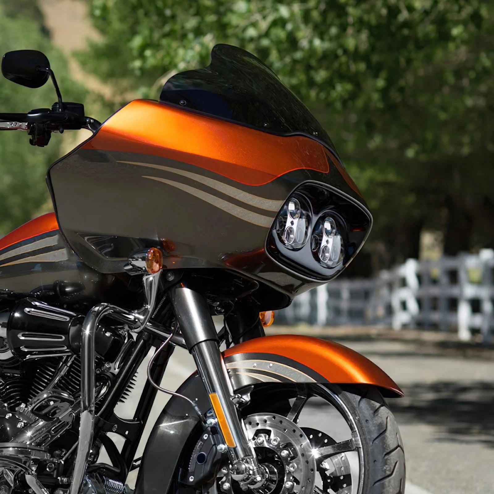 5.75" Dual LED Projector Headlight for Harley Touring Road Glide (1998–2013)