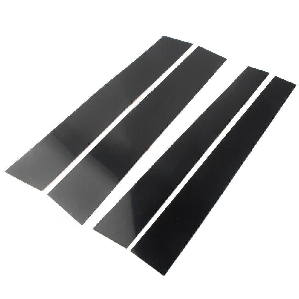 Set of 4 Black Pillar Posts Door Trim Covers for Toyota Tundra (2007–2020)