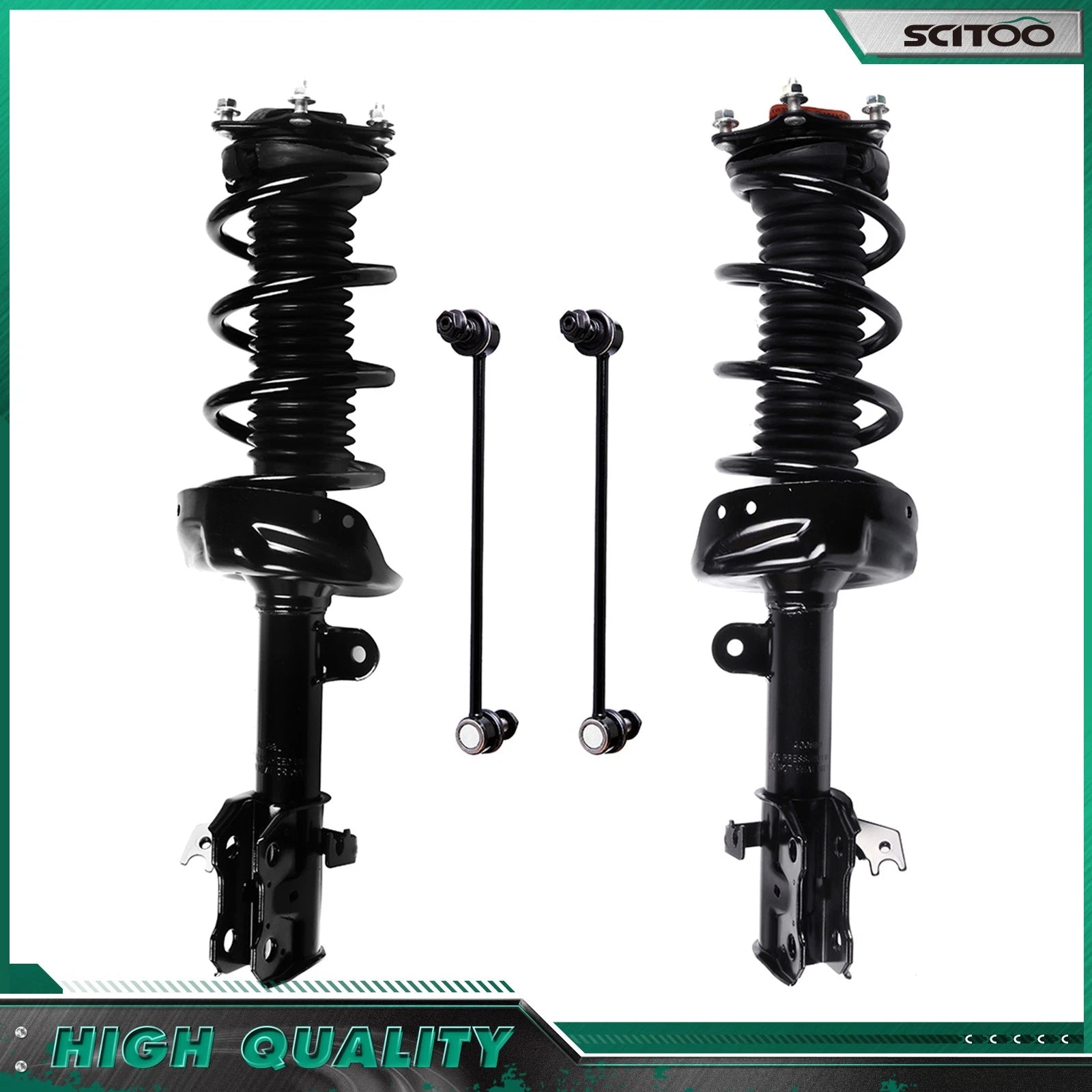 Front Struts Coil Spring Assemblies Sway Bar Links Kit for Honda CR-V (2007–2014)