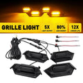 4X Front Grill Lights for Tacoma TRD Sport & TRD Off-Road (2024–2025) Smoked Amber