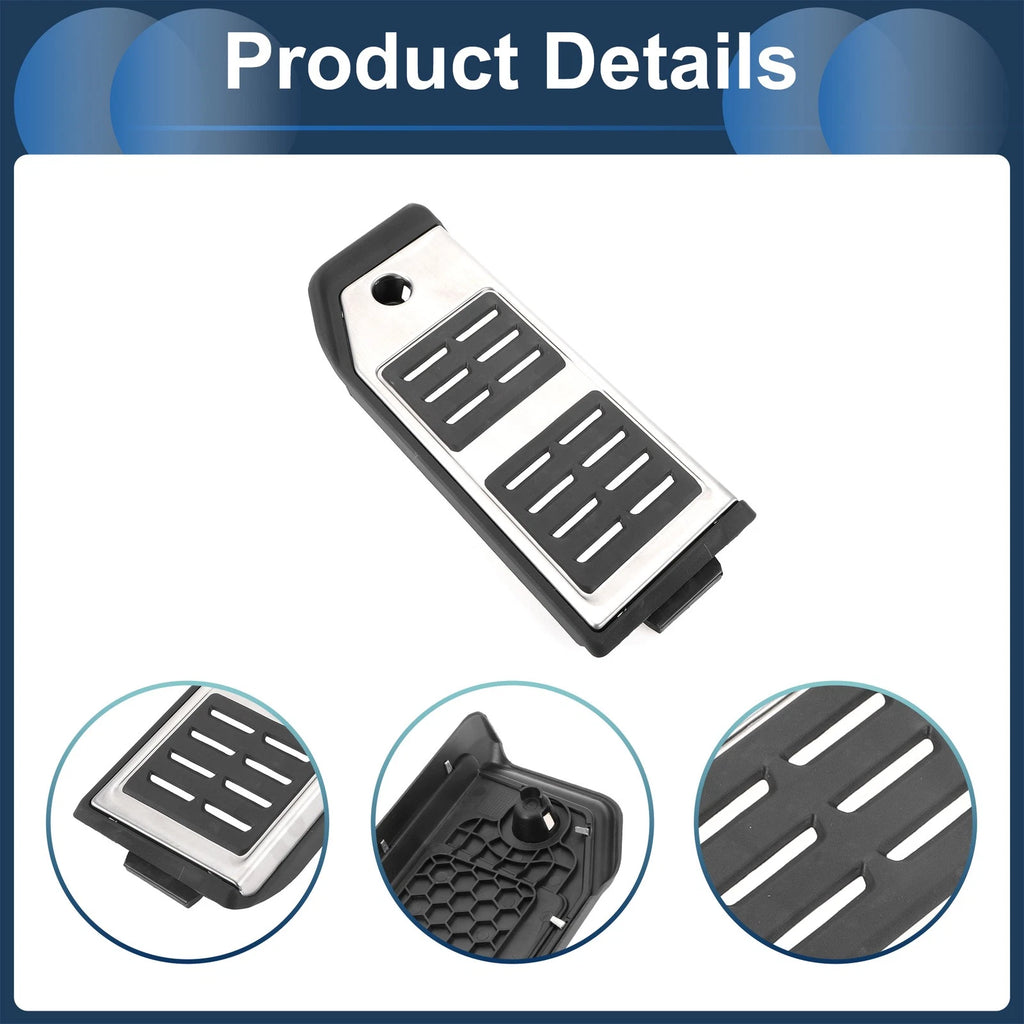 Footrest Pedal Pad Cover for Audi Q7 (2007–2015) - Silver Tone