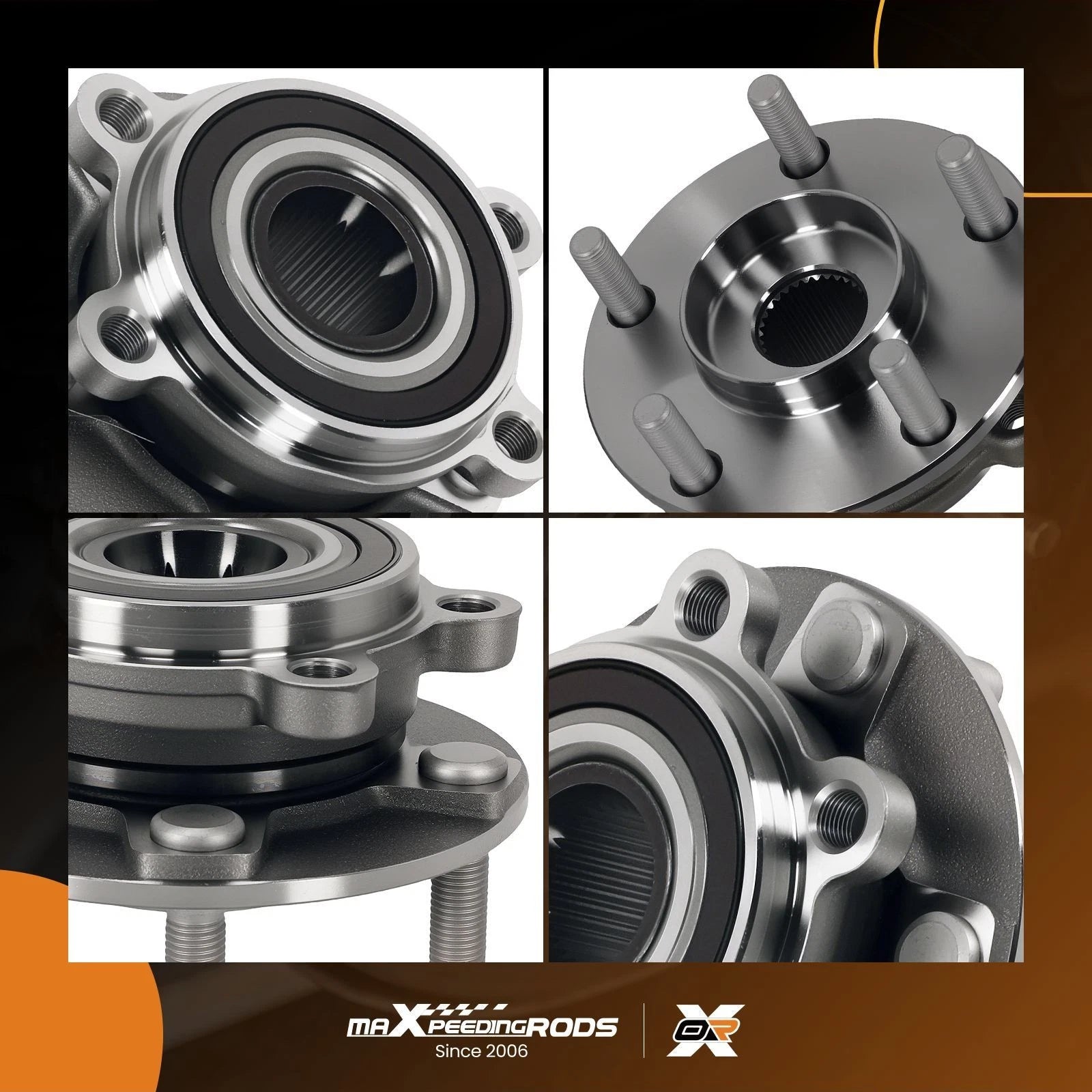 Set of 2 Front Wheel Bearing Hubs for Mazda 6 (2014-2021)