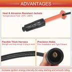 Set of 4 Spark Plug Wire Ignition Coil Cables No. 1101591818 for Mercedes-Benz C220 