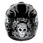 Youth Full Face Motocross Helmet Black Skull for Motorcycle S M L XL