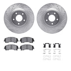 Set of 2 Brake Disc and Pad Kits for Nissan Z