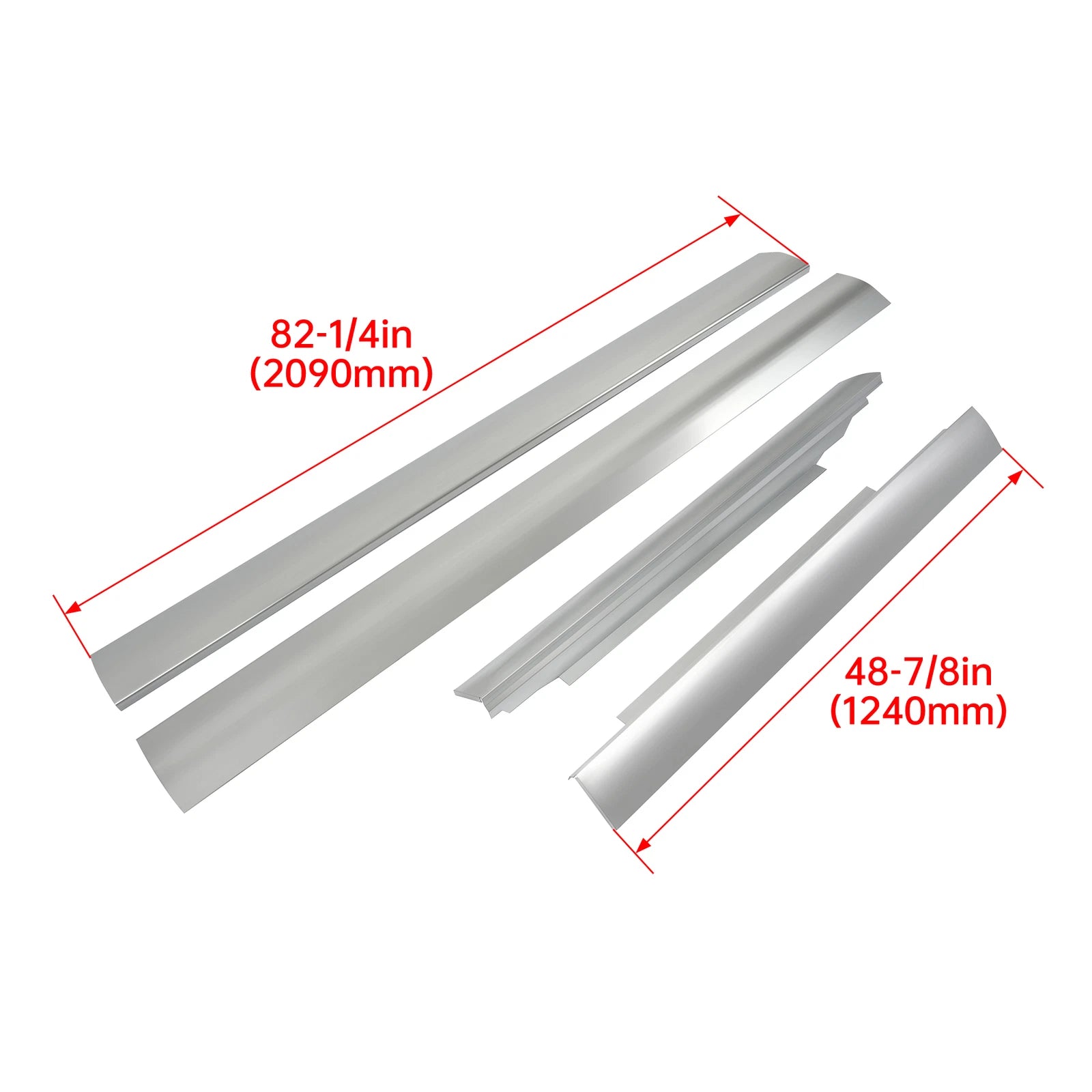 Set of 2 Rocker Panels for Chevy Express GMC Savana Van (1996-2014)