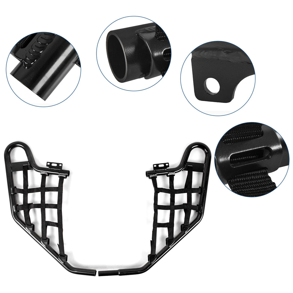 Black Nerf Bars with Nets for Honda TRX 700XX (2008–2009)