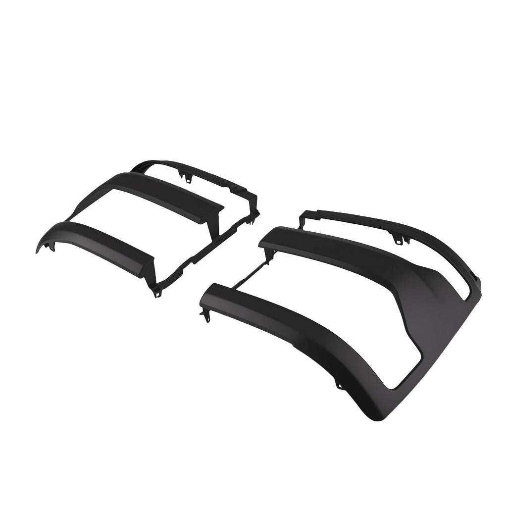 Front Headlamp Cover Black for Chevy Silverado 1500 (2018) Pair