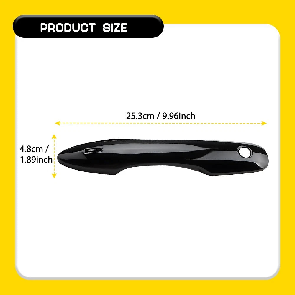 Set of 4 Snap-on Gloss Black Pull Handle Covers for Toyota Prius Hatchback (2016–2022)