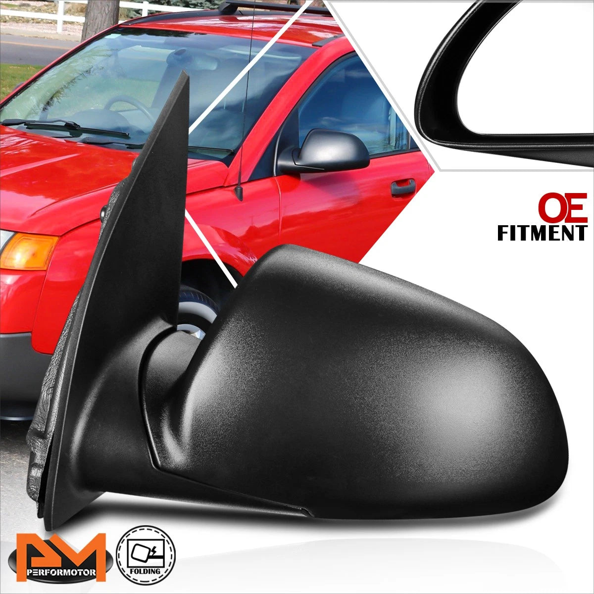 OE Style Manual Adjust Side Door Mirror for Saturn Vue (2002–2004)