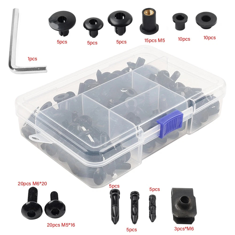 Fairing Bolts Kit for Honda GL1800 Goldwing (2001–2017) - Black