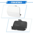 Tow Hook Eye Hole Cover Cap for BMW 3-Series (2007 - 2010) White Rear Right